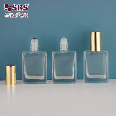 comprare Forma quadrata parete spessa olio essenziale di lusso vetro a rotolo bottiglia campione 15 ml online manufacture