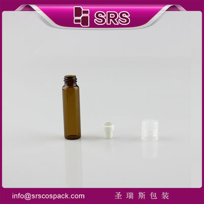 comprare SRS Bulk Wholesale 5 ml cilindro di vetro rotolo ambra su bottiglia di profumo con tappo di plastica online manufacture