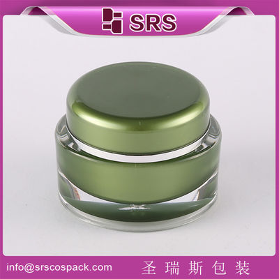 comprare SRS 2015 Cina lusso 15ml 30ml 50ml forma ovale acrilica vasetti cosmetici per la crema per il viso online manufacture
