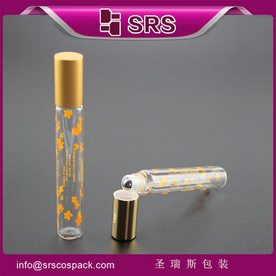 comprare SRS trasparente con serigrafia di seta 10 ml rotolo di vetro vuoto su bottiglia con coperchio lucido online manufacture