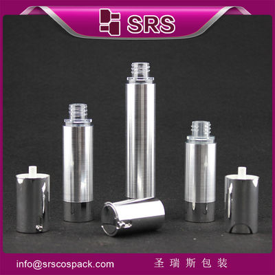 comprare TA021 15 ml 30 ml 50 ml bottiglia di pompa cosmetica senza aria a forma di cilindro argento online manufacture