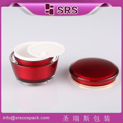comprare colore rosso J035 15g 30g 50g vaso cosmetico di plastica online manufacture