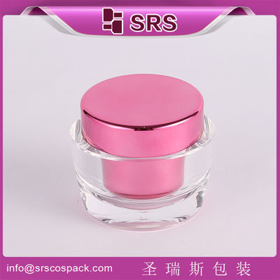 comprare fabbricazione di barattoli acrilici di lusso in argento da 15 ml, 30 ml e 50 ml con coperchio online manufacture