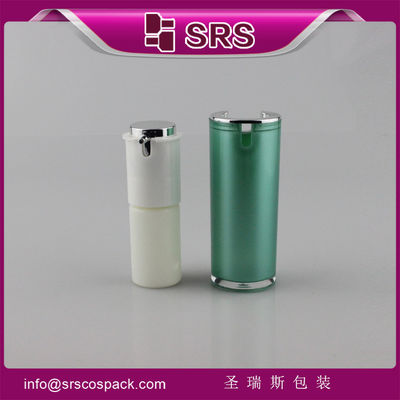 comprare A021 15 ml 30 ml 50 ml verniciatura verde bottiglia senza aria pompa, fabbricazione bottiglia crema online manufacture