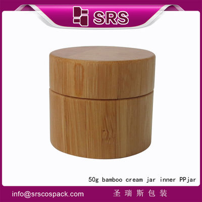 comprare SRS 50g di fascia alta, vaso esterno in bambù reale con vaso interno in PP per crema cosmetica online manufacture