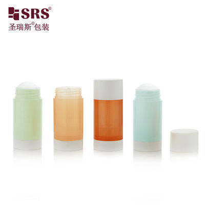 comprare Colore rotondo traslucido rosa blu arancione personalizzato PP PCR riempire dal basso girare verso l'alto bastone di deodorante online manufacture