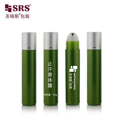 comprare PP PCR imballaggio cosmetico riciclabile vuoto Plastico sfera palla a rotolo all' ingrosso bottiglia da 35 ml online manufacture