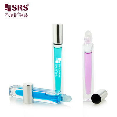 comprare Forma quadrata Bottella trasparente personalizzata Applicatore di olio profumato Rollo di vetro su 10 ml online manufacture
