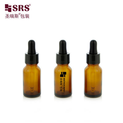 comprare 15 ml 0,5 oz Colore ambra vuoto Formica a parete rotonda spessa Bottiglia in vetro per olio essenziale online manufacture