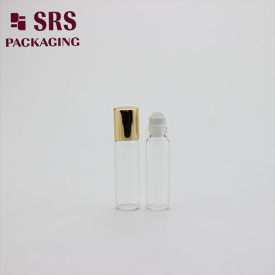 comprare Bottiglia di vetro trasparente da 5 ml con sfera di vetro e tappo di alluminio vuoto per olio profumato online manufacture