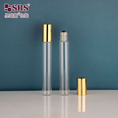 comprare 15 mm Diametro vetro trasparente olio essenziale bottiglia a sfera di vetro a rotoli con tappo in oro online manufacture