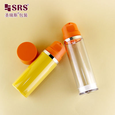 comprare A0215 Snap On Style Bottiglia rotonda di plastica per siero facciale AS Bottiglia vuota per vuoto Gel per la cura della pelle Imballaggio senza aria online manufacture