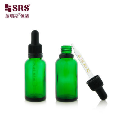 comprare D003-1 Bottiglia verde lucida in vetro per gocciolante con tappo anti-sbagliamento per profumo, sigillata, senza perdite online manufacture