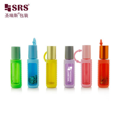 comprare BLPM-10ML Luxury Empty Clear Glass Roll On Essential Oil Bottle Packaging con copertura in silicone online manufacture