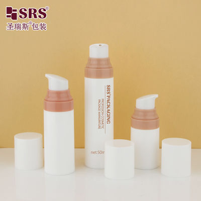 comprare PA0204 15ml 30ml 50ml Pompa a iniezione rosa Personalizzazione PP PCR Materiale riciclato Bottiglia senza aria lucida Per crema viso online manufacture