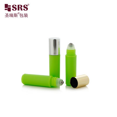 comprare RPA-2ml Bottiglia di plastica opaca verde a colori personalizzati con tappo a vite in alluminio con logo stampato sul rotolo della bottiglia Imballaggio dei campioni online manufacture