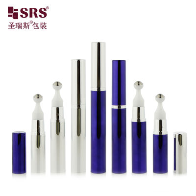 comprare A0031 5ml 10ml 12ml 15ml AS PP Flacone Airless Roller Sfera in Acciaio per Siero Gel con Applicatore a Pompa a Vite Personalizzazione Ingrosso online manufacture