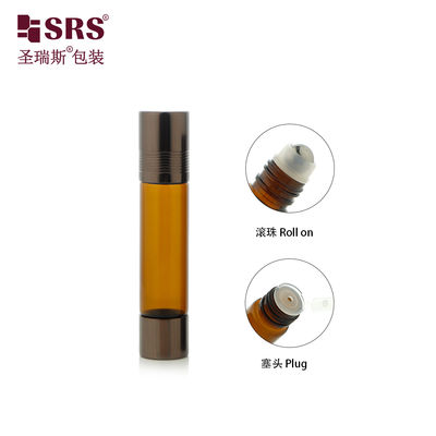 comprare SGP1 Bottiglia di vetro ambra con tappo di inserimento a sfera a rulli per olio essenziale senza perdite online manufacture