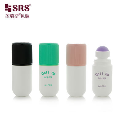 comprare RPPA1-50ML Round Bottom PP Solid Color With Colorful Cap Customized No Leakage Pain Relief Gel Roll On Massage Bottle online manufacture