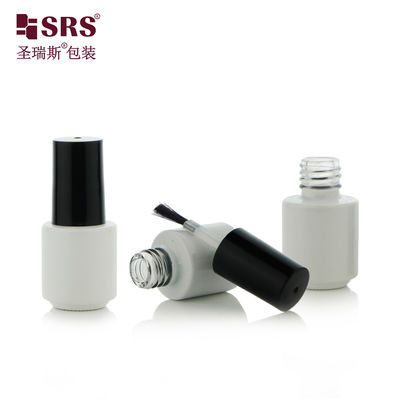 comprare DH-1B 4.5ML Round Bottom Glass Nail Polish Bottle With Brush Painted White Color Logo Printing online manufacture