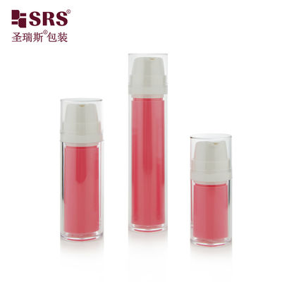 comprare SRSA404 15ml 30ml 50ml Double Wall Clear AS Plastic Cosmetic Lotion Foundation Bottle Customized online manufacture