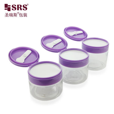comprare PET007 200g 250g 300g Injection Color Plastic PET Cream Jar With Flip Cap Tweezer Spoon online manufacture