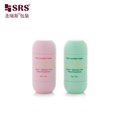 comprare D054 30 ml confezionamento per iniezione a misura rosa verde PP PCR Materiali riciclati Deodorant Stick Container Packaging online manufacture