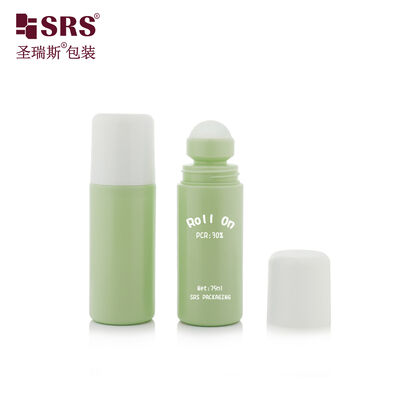 comprare RPPC 75ML PP PCR Bottiglia a rulli di gel deodorante ecologico riciclato con tappo piatto lucido online manufacture