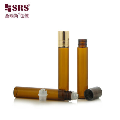 Acquistare 8ml/10ml/15ml Bottiglia Roll-On in Vetro Ambrato Tubolare Vuota per Olio Essenziale Profumo online manufacture