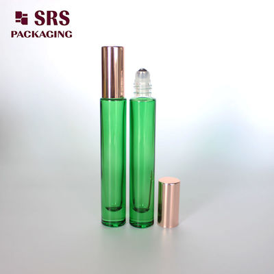 comprare 10 ml di rotolo di vetro di parete spessa verde trasparente su bottiglia per olio profumato online manufacture