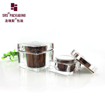 comprare 15g 50g 80g di forma quadrata cosmetica acrilica per la cura del viso vasetto di crema di lusso online manufacture