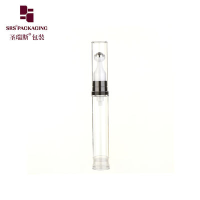 comprare Bottiglia senza aria trasparente bianca di plastica durevole mini taglia da viaggio con rotolo di crema per gli occhi da 5 ml online manufacture