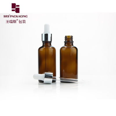 comprare Bottiglia gocciolante di vetro per olio essenziale da 50 ml, marrone ambra, vuota online manufacture