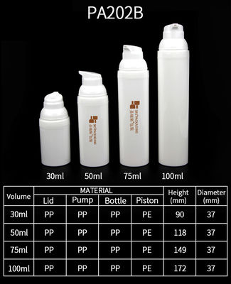 comprare 30 ml 50 ml 75 ml 100 ml bottiglia di pompa in pp senza aria, in bianco e ecologico online manufacture