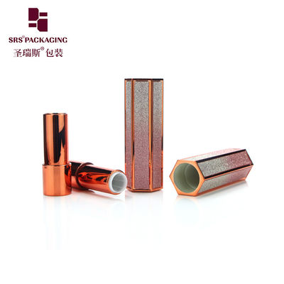 comprare forma esagonale vuoto design unico bling lucido rossetto tubo basso moq online manufacture