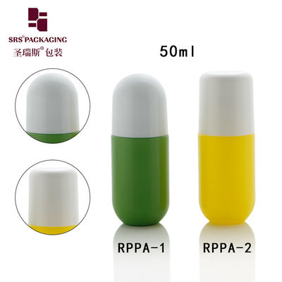 comprare Forma pillola Carina plastica vuota all'ingrosso Custom Colore verde 50ml Roll On Bottle online manufacture