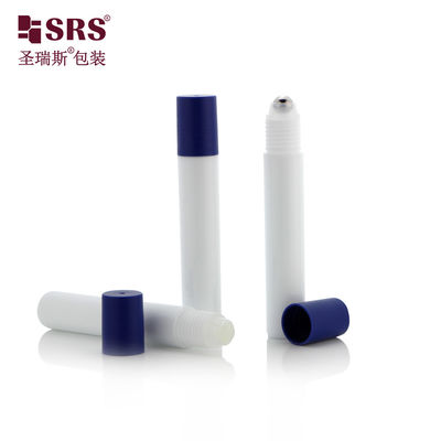 comprare Iniezione Colore Bianco Cuoio rotondo Per la cura degli occhi Siero di plastica vuoto Bottiglia a rotolo da 15 ml online manufacture