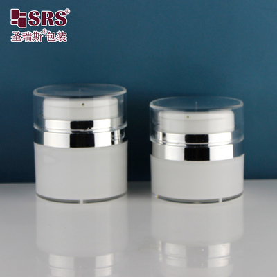 30 ml 50 ml Acrilico Vuoto Rotondo Crema Faciale Lozione Siero Elegante Cosmetica Bottiglia Senza Aria