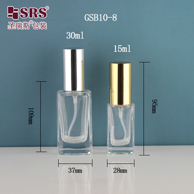 Dispenser Elegante Quadrato Nebbia Fine Contenitore di disinfettante per mani di lusso 15 ml 30 ml Bottiglia di spray di vetro