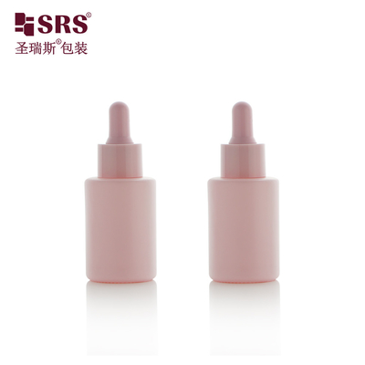 Carine bottiglie rotonde di vetro per profumi olio essenziale rosa bottiglia gocciolante 30ml