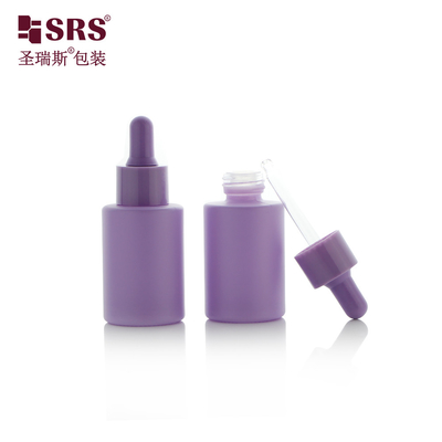 Olio profumato Cosmetico rotondo senza perdite Livido Macaron colore delizioso Bottiglia di vetro Dropper 30ml