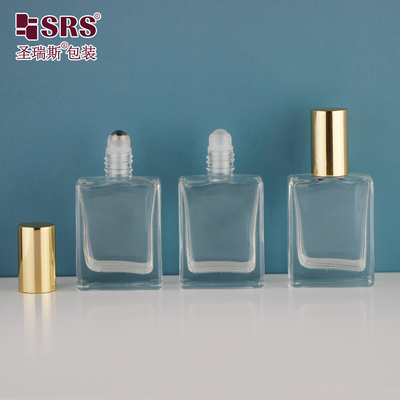Forma quadrata parete spessa olio essenziale di lusso vetro a rotolo bottiglia campione 15 ml