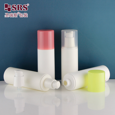 Iniezione PCR Bianco Lozione Faciale Eco-Friendly Pompa Bottiglie di Plastica senza aria Bottiglia 50ml