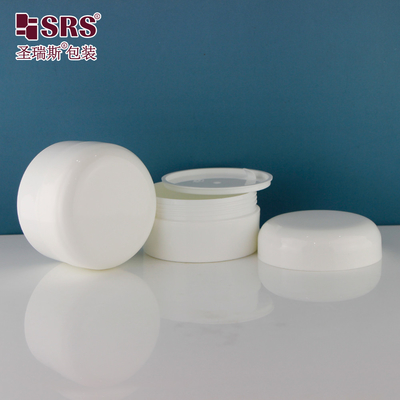 Iniezione Rotonda Plastica Bianca PP PCR Disponibile Crema Cosmetica 120g Bottiglia