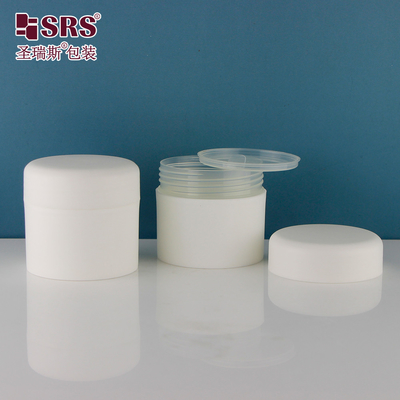 Vaso doppio muro crema per il viso opaca gelato balsamo per le labbra PP vasetti di plastica contenitore con coperchio vasetto di crema cosmetica 200ml