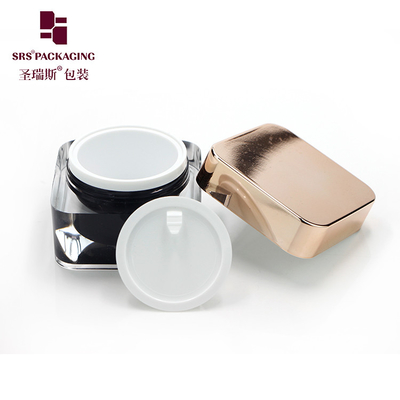 Imballaggio Cosmetico Personalizzazione di lusso Crema per il viso Contenitore Vaso quadrato Acrilico