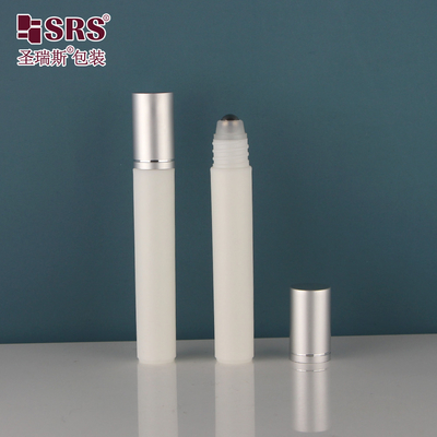 Campione vuoto PP Plastic Roll On Bottles Portable Travel Eye Serum Massage Applicator Outdoor Roller Ball Bottle 8ml