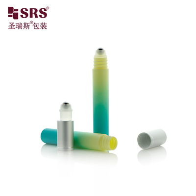 PP PCR Materiale ecologico Plastica Cosmetica Imballaggio Gel per gli occhi Colorato a gradiente personalizzato Bottiglia applicatore roll-on