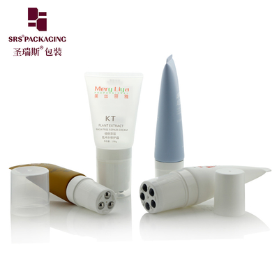 100 ml 120 ml 5 sfere di acciaio a rulli Crema di massaggio vuota Cosmetica Plastica Tubi a sfera a rulli