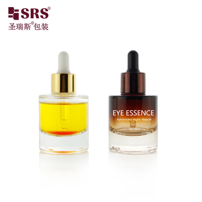 30 ml 1 oz di profumo cosmetico vuoto siero bottiglia gocciolante in vetro con pipetta